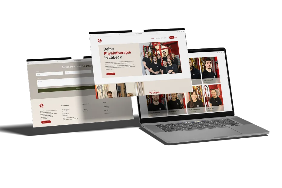 Optimiertes Webdesign von der Physiotheraphiepraxis Pekrul & Völk nach Webseitenoptimierung von Kontraste