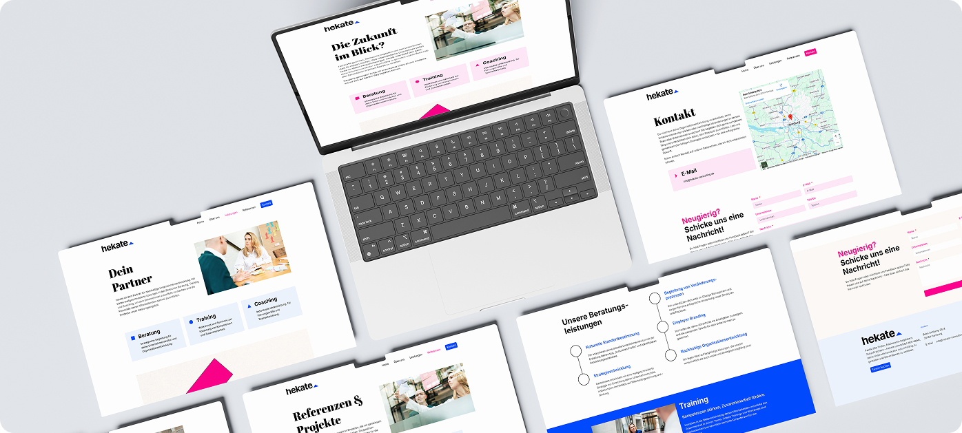 Mockup für die neue Website von Hekate