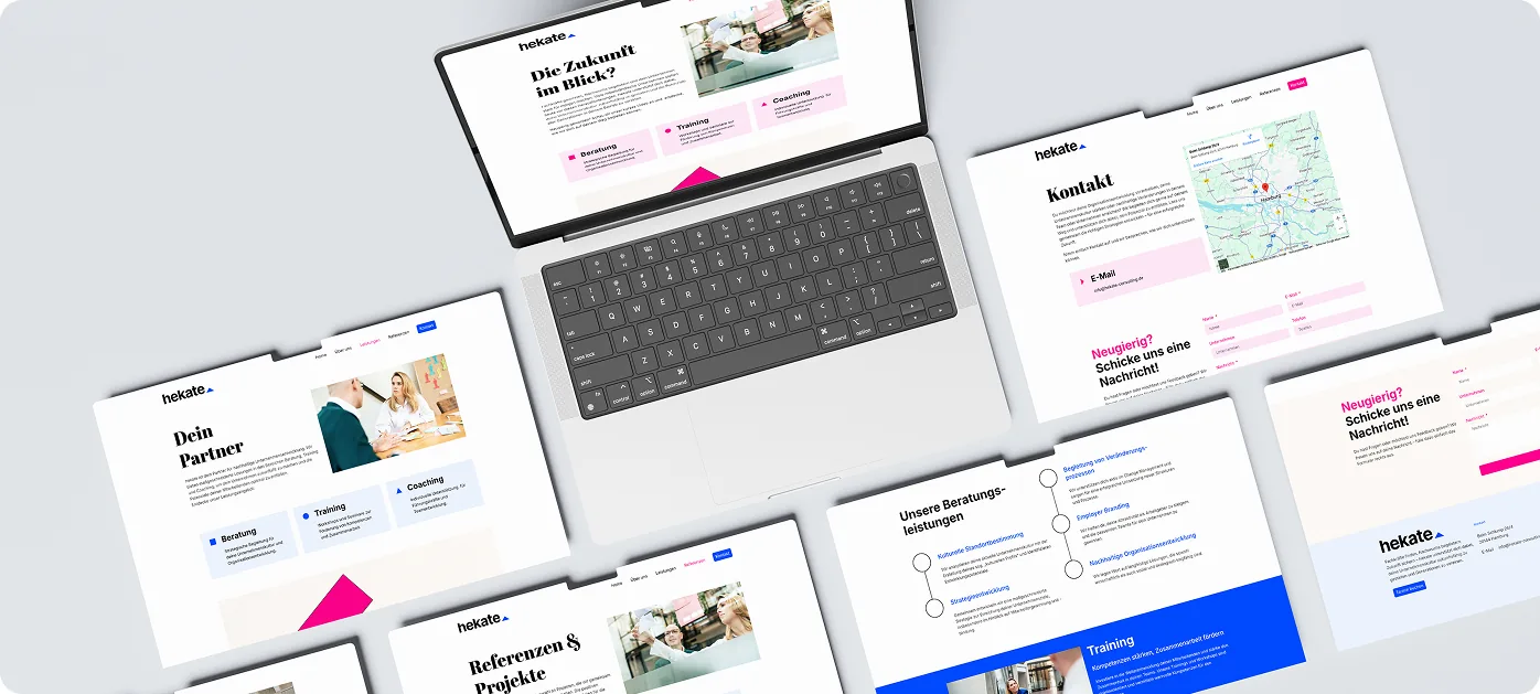 Mockup für die neue Website von Hekate