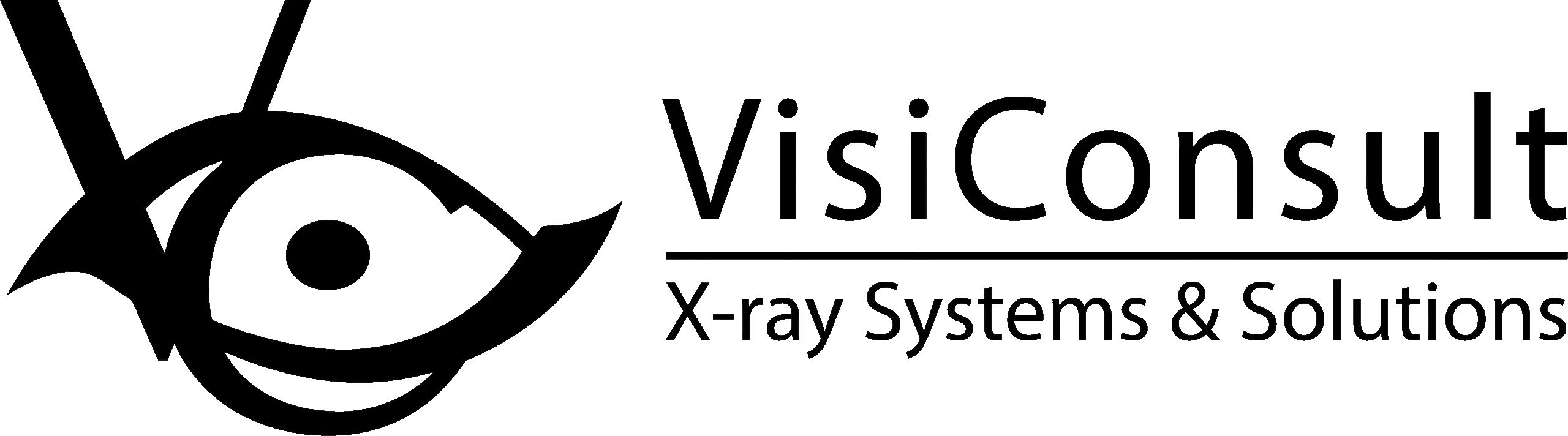 Das Logo von VisiConsult zeigt eine stilisierte Augengrafik und den Schriftzug 'VisiConsult X-ray Systems & Solutions' in Schwarz auf weißem Hintergrund.
