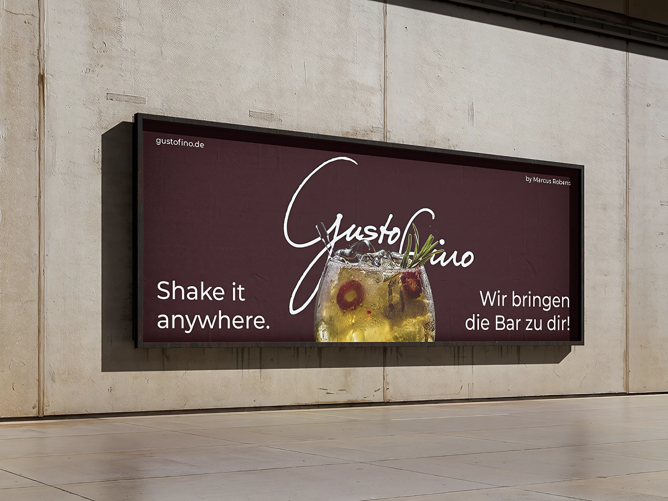Mockup von Billboard für Gusto Fino