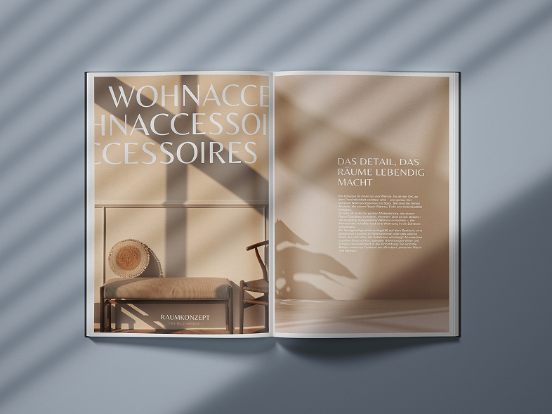 Mockup von Katalog für Raumkonzepte Harder