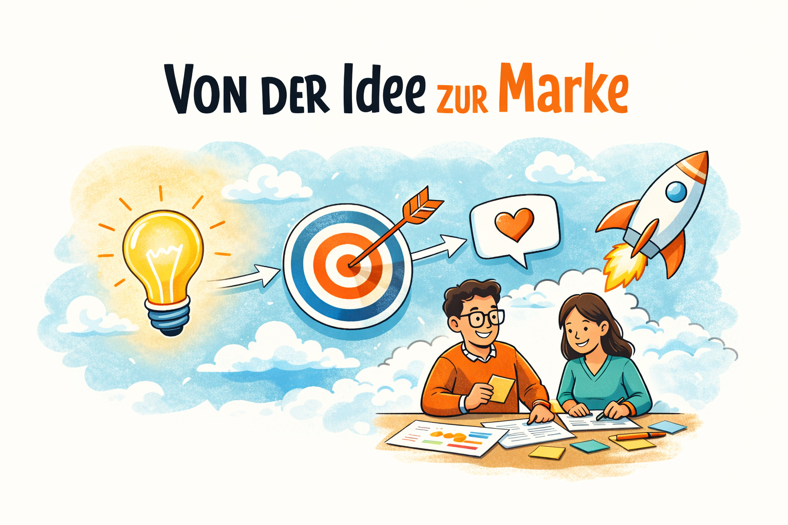 Von der ersten Idee zur klaren Markenidentität: Ein Markenworkshop bringt Struktur, Fokus und Richtung in den Markenaufbau. Kontraste Agency
